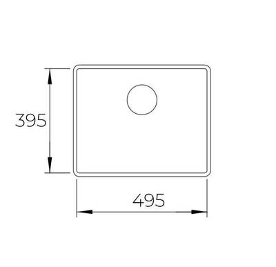 440034 QUARSTONE GLORY 50 U Beyaz Granit Evye 49,5x40cm / Tezgah altı - 3