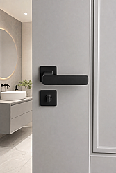 Erkul Sumru 477-03 Mat Siyah WC Banyo Tuvalet Kapı Kolu Takımı - ERKUL