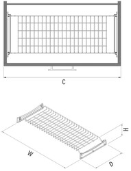 5054- Bardak Rafı 70cm. - 3