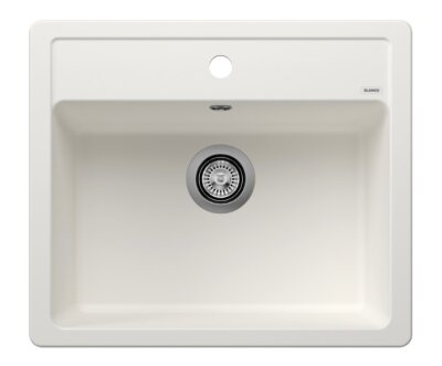  523334 Blanco Legra 6 Tezgah Üstü 1 Gözlü Damlalıksız Granit BEYAZ Evye 58,5x50cm - 1