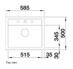 527086 Blanco Legra 6 Tezgah Üstü 1 Gözlü Damlalıksız Granit SOFT Beyaz Evye 58,5x50cm - 3