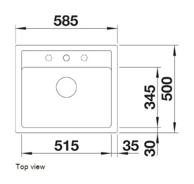527086 Blanco Legra 6 Tezgah Üstü 1 Gözlü Damlalıksız Granit SOFT Beyaz Evye 58,5x50cm - 3