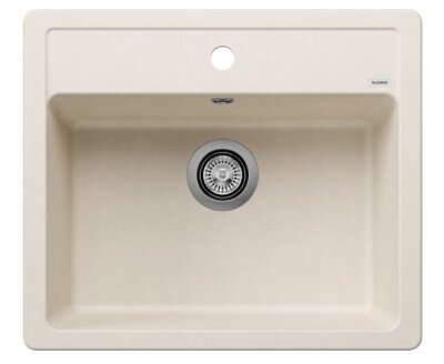 527086 Blanco Legra 6 Tezgah Üstü 1 Gözlü Damlalıksız Granit SOFT Beyaz Evye 58,5x50cm - 1
