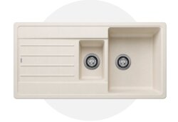 527088 Blanco Legra 6 S Granit SOFT Beyaz Evye - Blanco & Pera