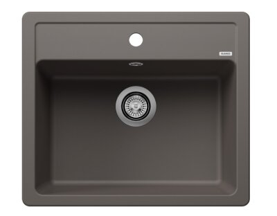 527269 Blanco Legra 6 Tezgah Üstü 1 Gözlü Damlalıksız Granit VOLKAN GRİ Evye 58,5x50cm - 1