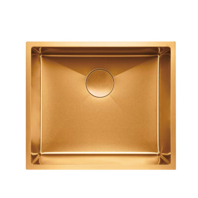 5444-02 IVENTO Paslanmaz Çelik Evye PVD Mat Gold 54x44x21cm - 1