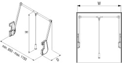 6014- A Gardrop Asansörü 15kg Antrasit - 3