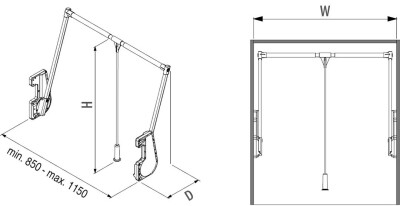 6014- A Gardrop Asansörü 15kg Antrasit - 3