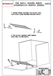 6133- Tek Raflı Kapağa Monte Ayakkabılık 80cm. - 4