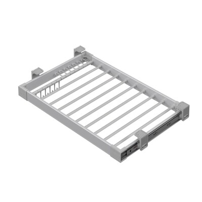 Starax S-6205-G Yan Bağlı Teleskopik Raylı Alüminyum Pantolonluk 60 cm Frenli Gri - 2