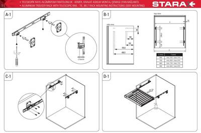 S-6208-A Frenli Telesk.Raylı. Alm.Pantolonluk + Kemer+Kravat Askılı 90cm Antrasit - 5