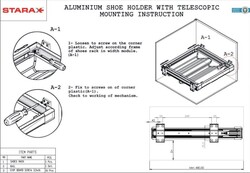 6264/A-Tel.Raylı Al.Ayakkabılık 90cm. - 4