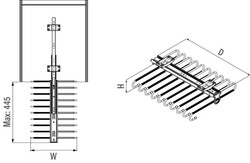 6545/ALM Raylı Pantolon Askısı - 3