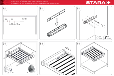 6702-A Alm Çekmece 70cm Gizli Raylı Antrasit - 4