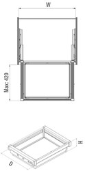 6702-Beyaz Alm Çekmece 70cm (frenli) - 3