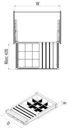 6706-Beyaz Alm Çekmeceli Pantolunluk 90cm(Gizli R) - 3