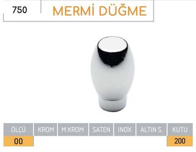 750-Mermi Düğme Krom - 1