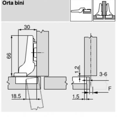 75B1650- Clip Top Blumation Entg.Deve Menteşe(3005399) - 2