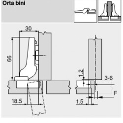 75B1650- Clip Top Blumation Entg.Deve Menteşe(3005399) - 2