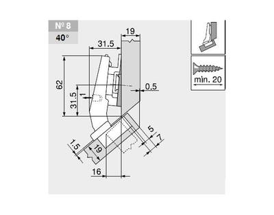 79B9458-Clip Blumotion +45 3''Derece TBN DHL - 2