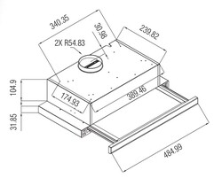 8053 LX- Hibsan Ankastre Aspiratör inox - 2