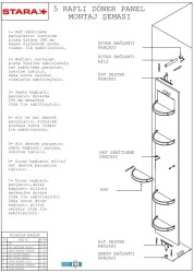 8421- 5 Raflı Döner Panel - 5