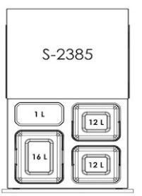 S-2385- Kapağa Monte Çöp Kovası Frenli 60cm Antrasit