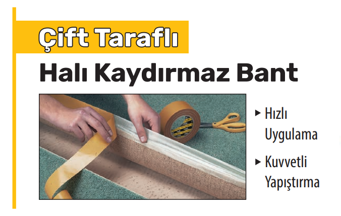 SGS-2275 ÇİFT TARAFLI HALI KAYDIRMAZ BANT 24MM*10MT