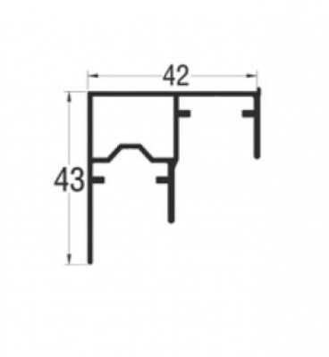 ALB-8220 / 8230 /8235 7225-Alm Delikli Ray Profili 3mt - 1