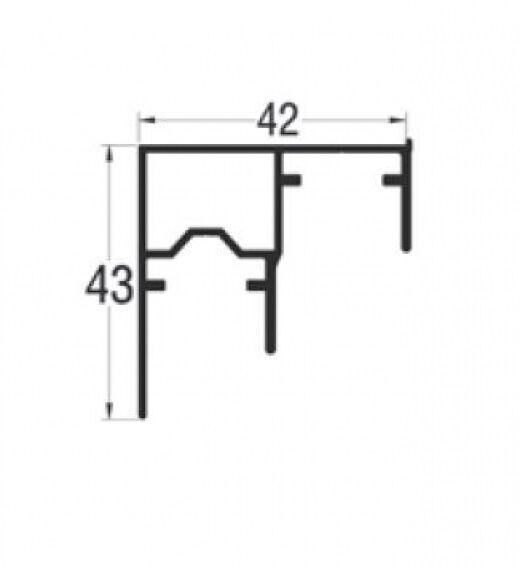 ALB-8220 / 8230 7225-Alm Delikli Ray Profili 4mt - 1