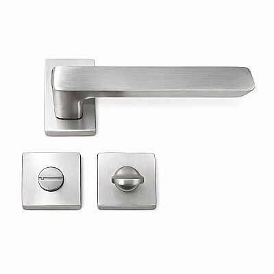 Alm Bella Kare Rozetli Erlux İnox Wc kapı kolu - 2