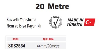 Sgs-2534 Alm. Folyo Bant Düz 44X 20mt - 2