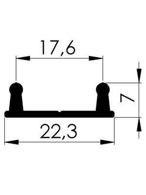 AL.SC.80 Alt Klavuz Rayı Eloksal 3mt. 255149 - 2