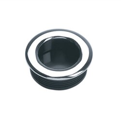 AY-2503 Yuvarlak Plastik Tas Kulp KROM GÖMME KULP - Akça