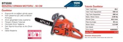 BT 5550 BENZİNLİ ORMAN MOTORU - 50 CM - 55 CC - 3