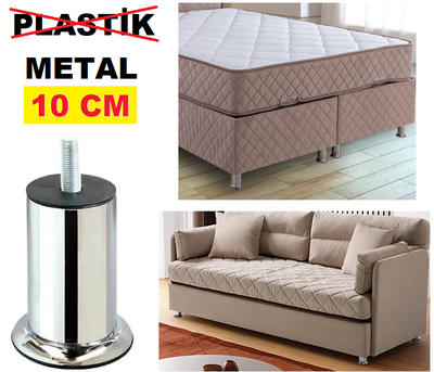 ER.413 42'lik Baza Ayağı Metal Bingolu Krom 10cm. - 1