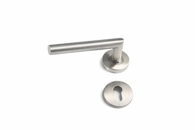 Erkul 472-01 Bodur paslanmaz İnox Rozetli Yale Kapı Kolu - 1