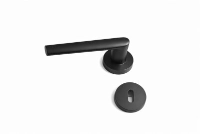 Erkul 479-01 Pıtır MatSiyah Rozetli Oda Kapı Kolu - 1