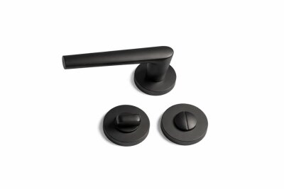 Erkul 479-01 Pıtır MatSiyah Rozetli Wc Kapı Kolu - 1