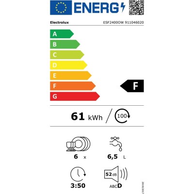 ESF2400OW Beyaz BULAŞIK MAKİNESİ electrolux - 7