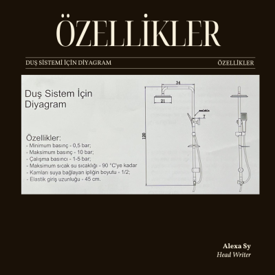 Fleko Light Antrasit Uzayan Boru Sptelli Dijital Göstergeli,4 Kafa Fonksiyonel Batarya - 2