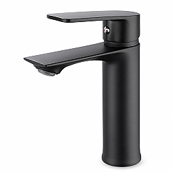 FLEKO MOİ 111 Siyah Sabit Lavabo Bataryası - Modern Mat Siyah Tasarım - FLEKO