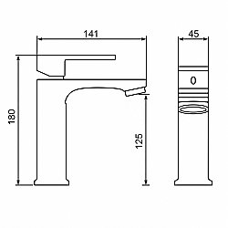 FLEKO MOİ 111 Sabit Lavabo Bataryası Siyah - 2