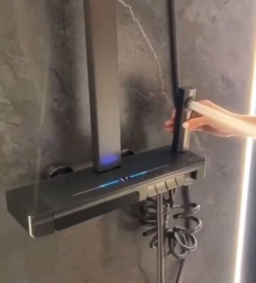 FLEKO PİANO Düğmeli Duş Seti Antrasit LED'li ACTİVE - 4