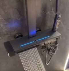FLEKO PİANO Düğmeli Duş Seti Antrasit LED'li ACTİVE - 6