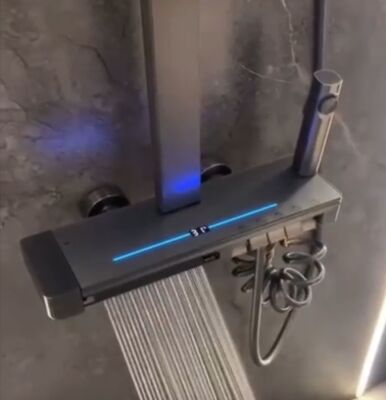 FLEKO PİANO Düğmeli Duş Seti Antrasit LED'li ACTİVE - 6