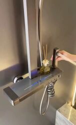 FLEKO PİANO Düğmeli Duş Seti Antrasit LED'li ACTİVE - 2