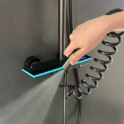 Fleko Piano Düğmeli Led'li Light Antrasit Duş Seti - 3