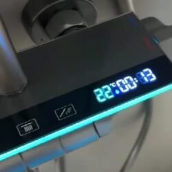 Fleko Piano Düğmeli Led'li Light Antrasit Duş Seti - 2