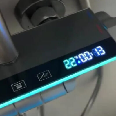 Fleko Piano Düğmeli Led'li Light Antrasit Duş Seti - 2